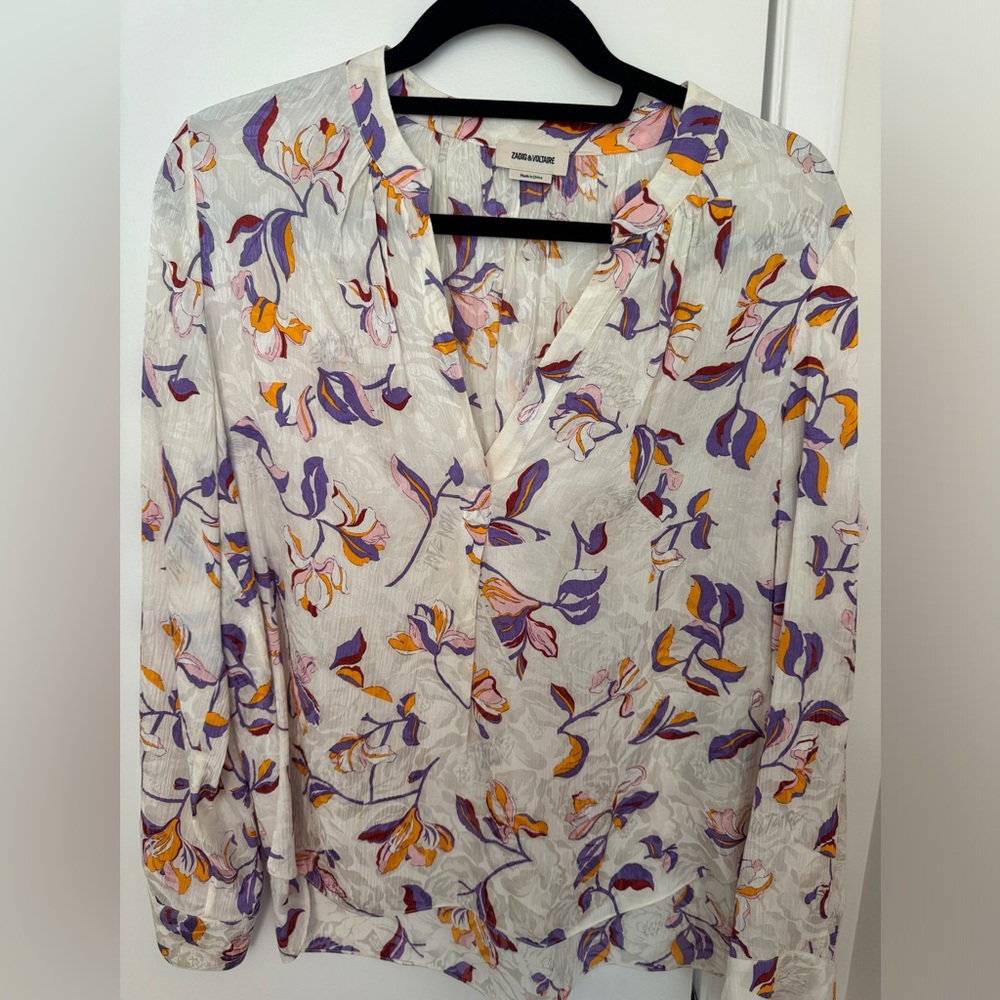 ZADIG & VOLTAIRE flower blouse SMALL
